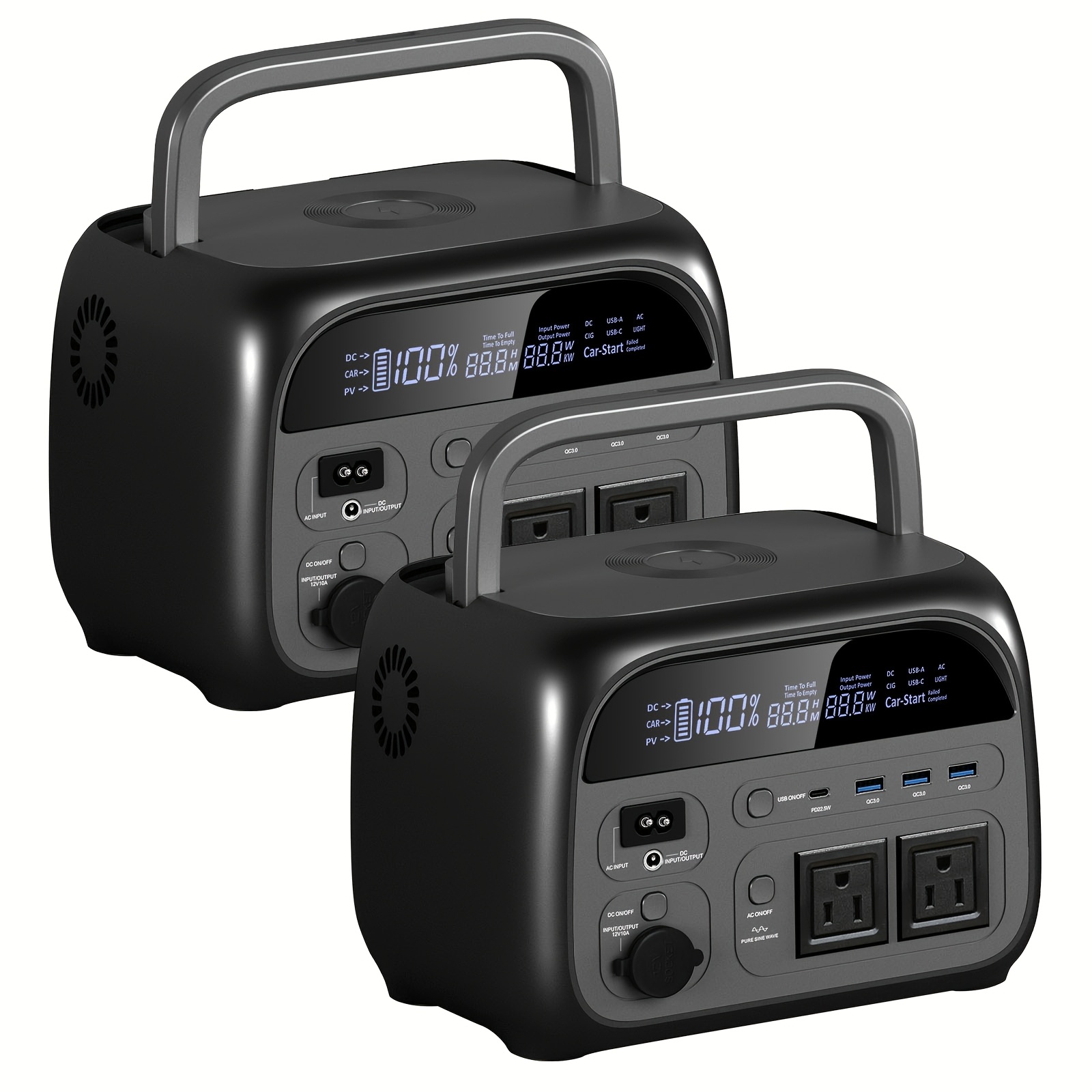buy 1 get 1 free total 2pcs 500w portable power station 345 - Temu