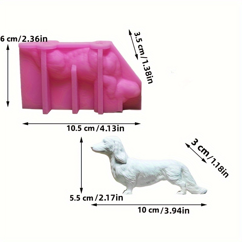 Cute Dachshund Dog Silicone Mold For Candles, Epoxy Resin Crafts & Home Decor - Versatile Diy Casting Mold For Concrete, Cement & Plaster
