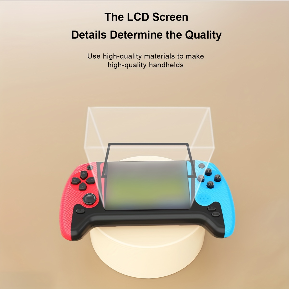 1pc SIDAKEYE Retro Handheld Gaming Console, 3.5-inch Large Screen, ABS Material, Rechargeable Lithium Polymer Battery, Red/Blue/White, Handheld Gaming Device