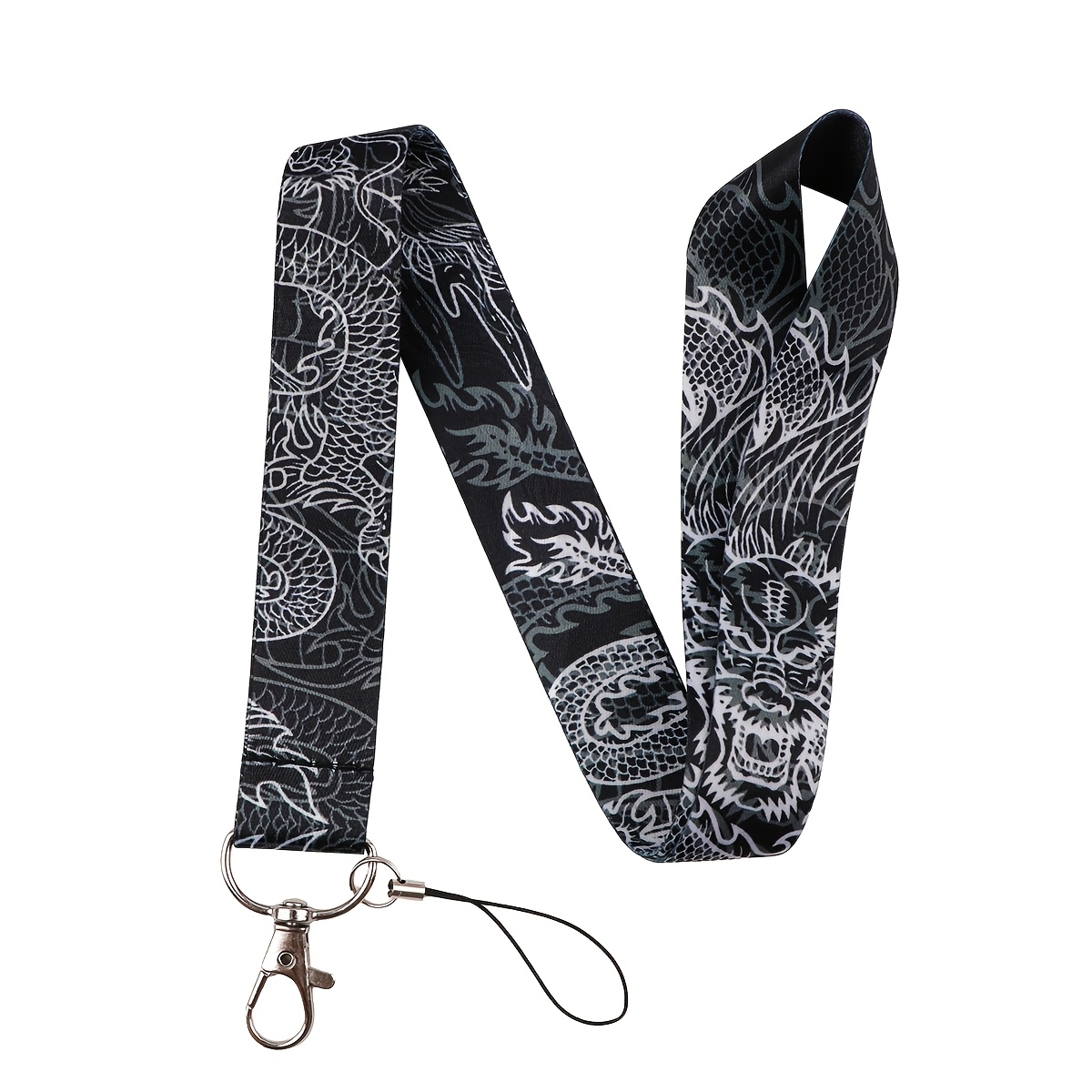 TEMU 1 Cordón tipo pase para el cuello con cabeza de | Cordón para tarjeta de identificación y pase con llavero