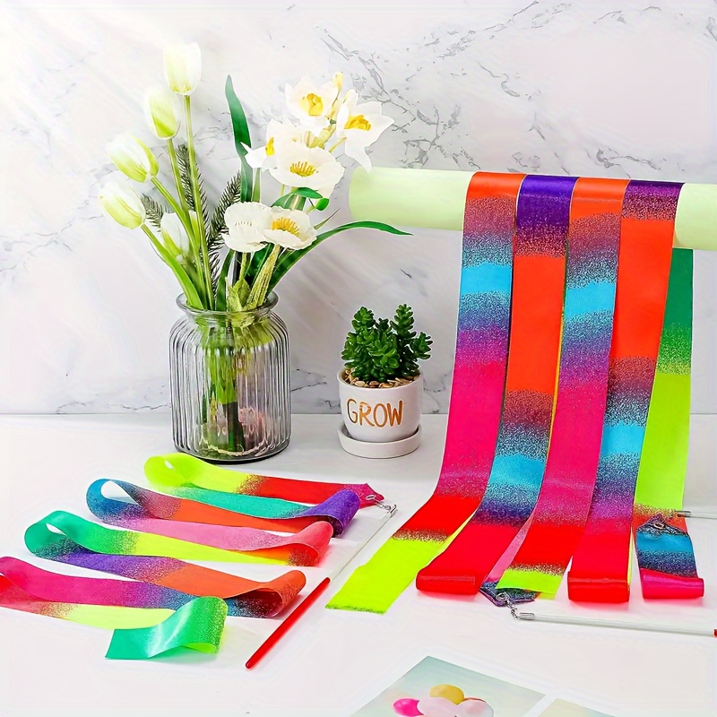 Rainbow Dance Ribbon Wand Non Woven Fabric Gymnastics - Temu United Kingdom