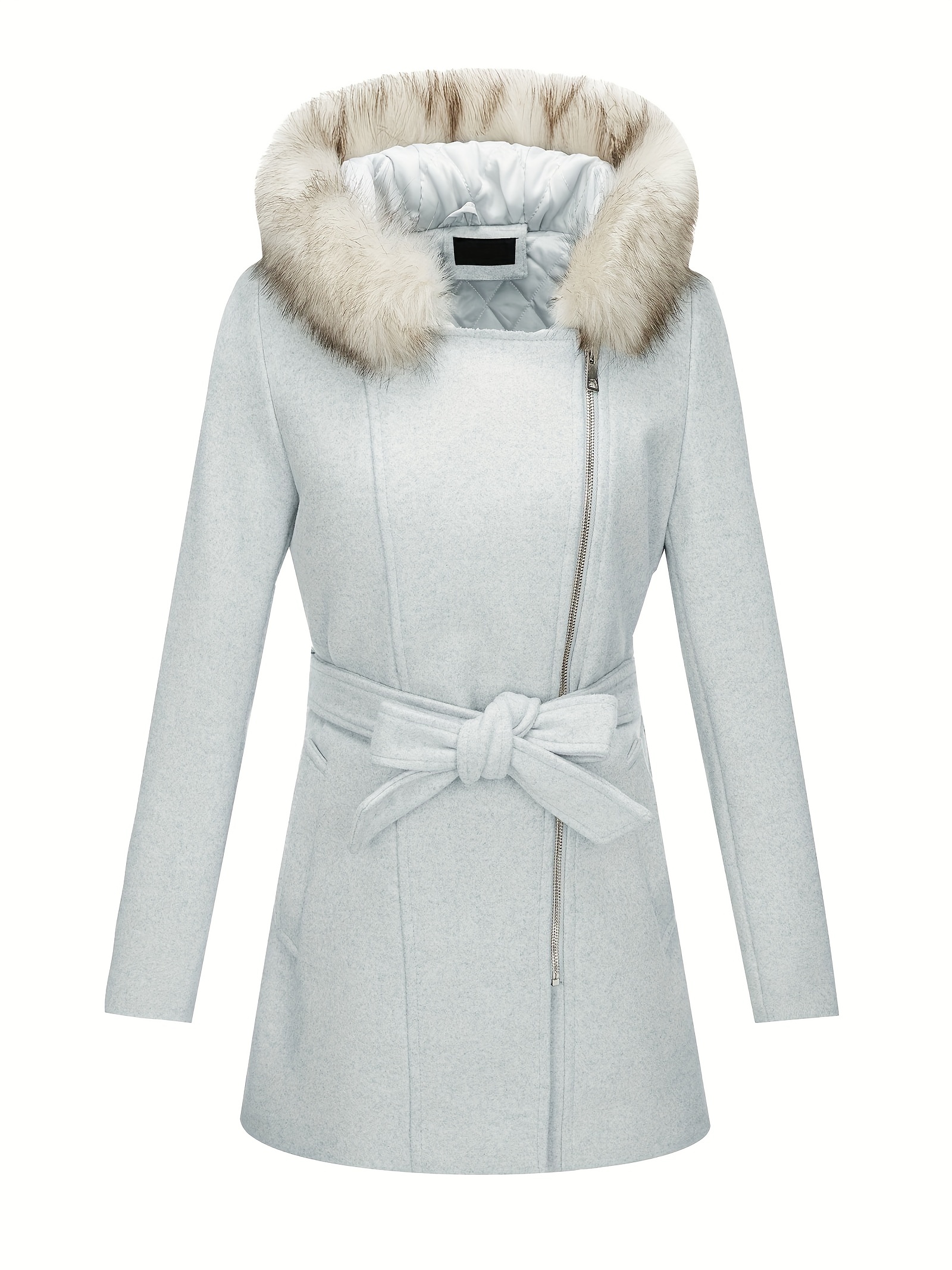womens coats fall winter warm length pea coats elegant Temu