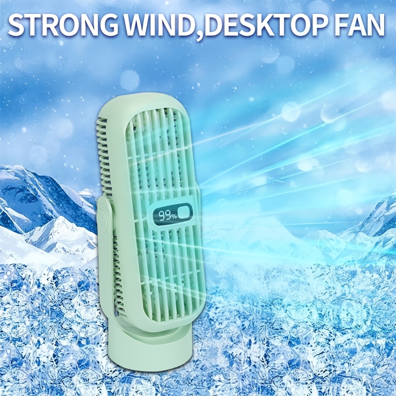 2025   portable desktop fan with   usb rechargeable dual quiet high   720 adjustable airflow large capacity battery led display ideal for outdoor camping   use portable fan details 3