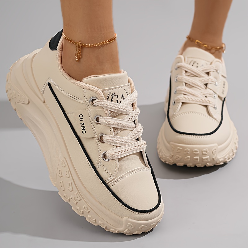 Turnschuhe Freizeitschuhe Mit Absatz Kaufe Weiße Keil-Turnschuhe, Plattform, Atmungsaktiv, Hohle Schuhe