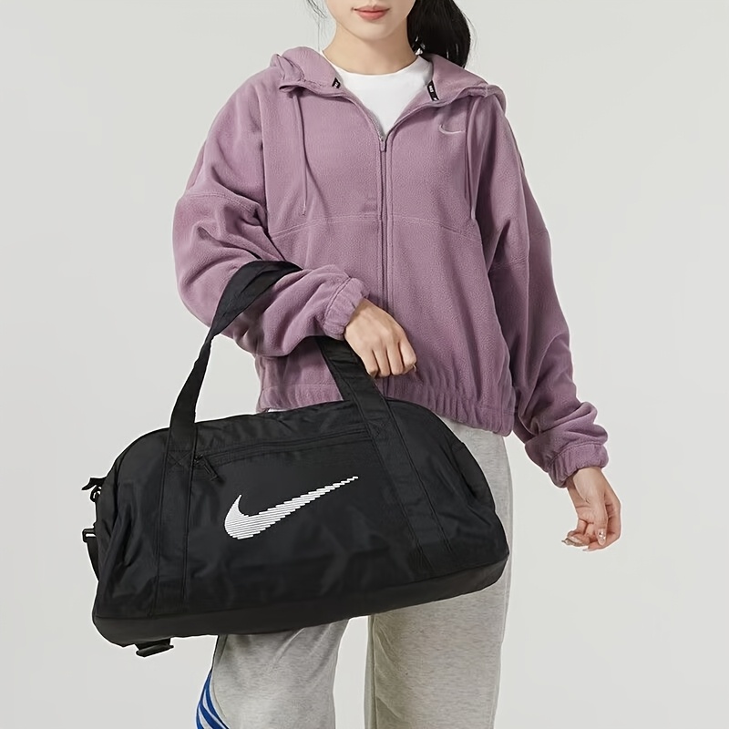 Nike New Arrival Sporty Fashion Casual Polyester Tote Shoulder Crossbody Gym Bag, Unisex Sports Bag, Handbag, Black