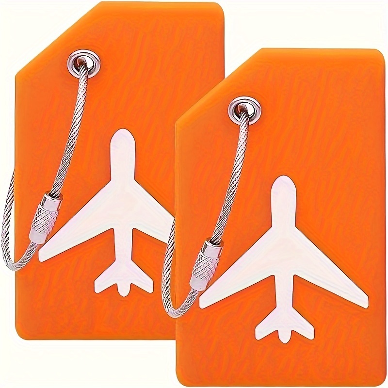 

2pcs Silicone Luggage Tags, Travel Luggage Tote Bag Backpack Suitcase Musical Instrument Tags