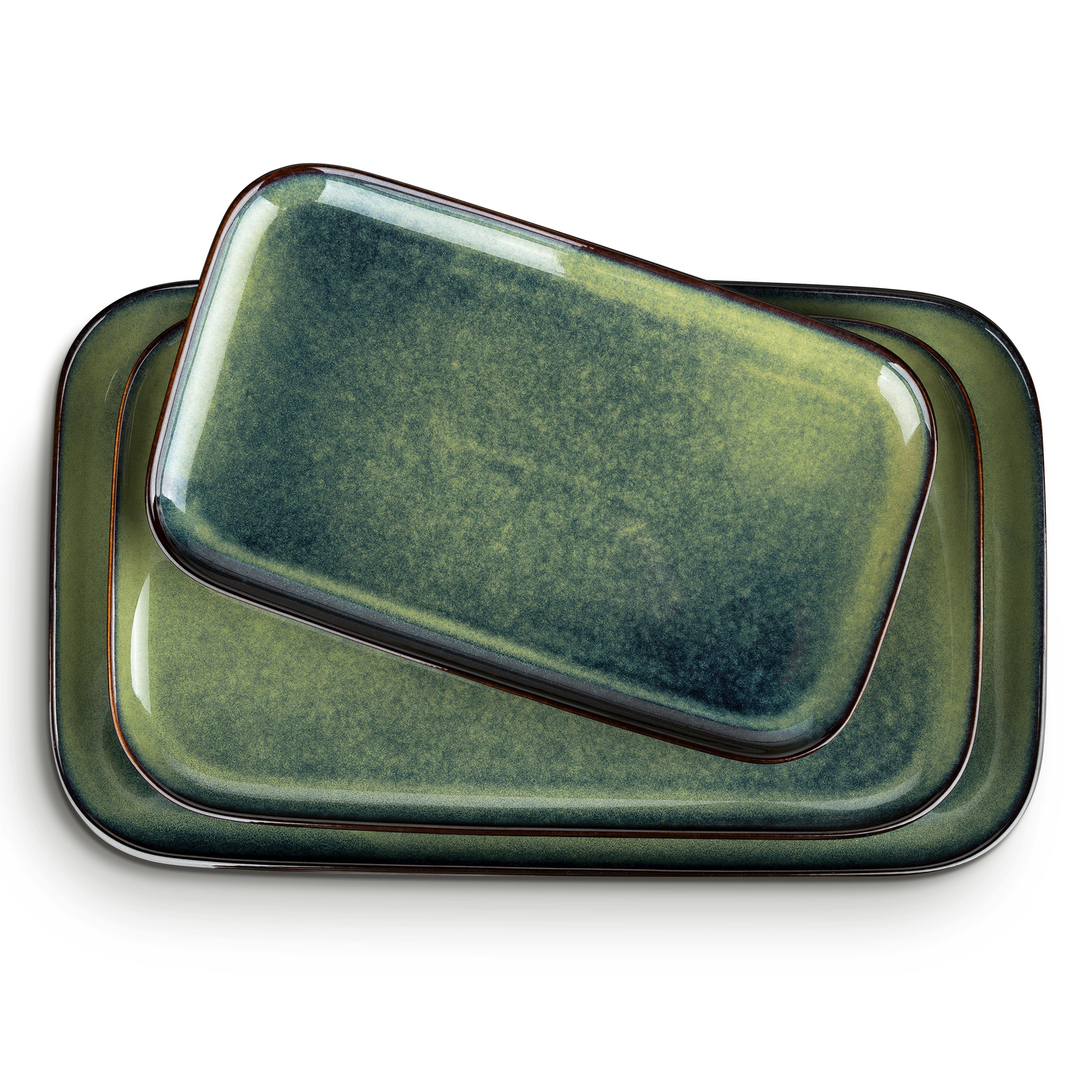 

3 Piece Serving Platters Of 3 15/13/ 11 In Rectangular Serving Plates Serving Trays For Entertaining Party