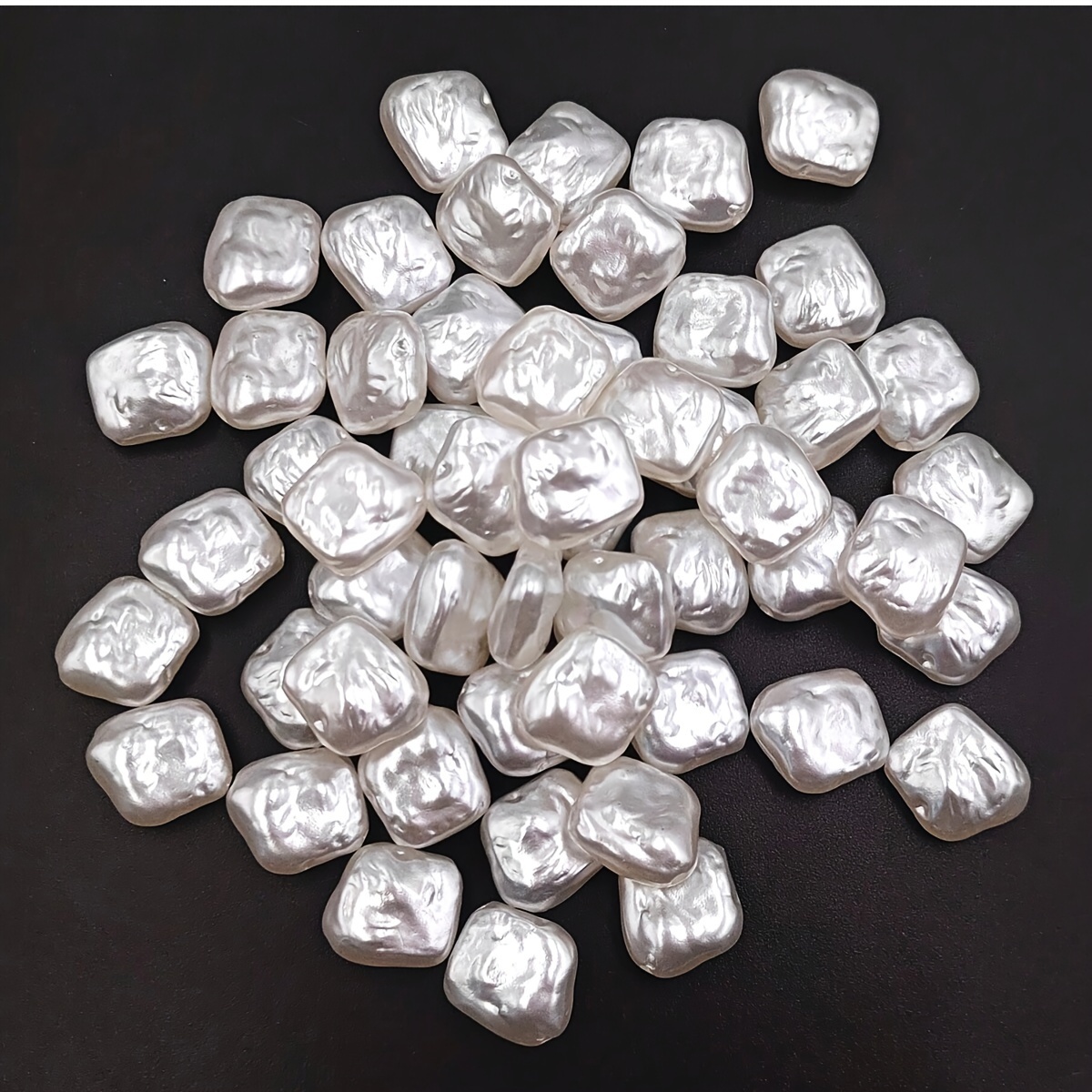 25 Stylish Baroque Irregular Square Beads For Bracelets, Necklaces, Earrings, And Accessory Components