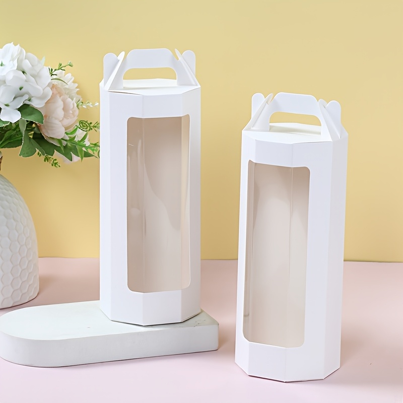 

10pcs Elegant White Transparent Window Gift Boxes - Ideal For Flower Arrangements, Birthday, Shower, Wedding & Bridal Shower Decorations, Wedding Gifts
