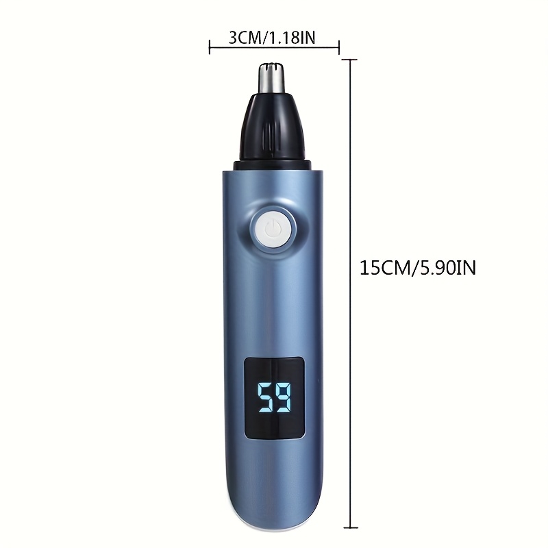 feiyba cordless ear nose hair trimmer for men women   double   design usb battery powered with   portable grooming tool for home use portable nose hair trimmer sleek metallic   Product details 2