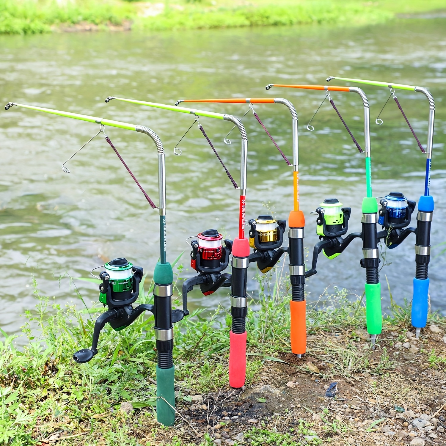 spring rod an automatic fishing rod designed - Temu
