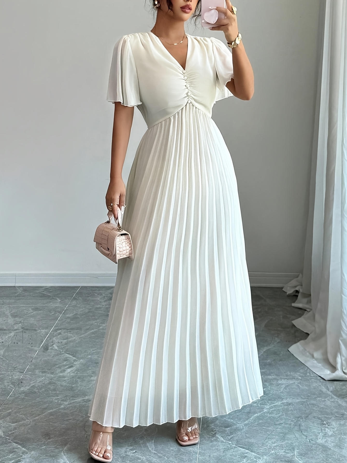 strapless open back dress Amsale Little White Dress LW235