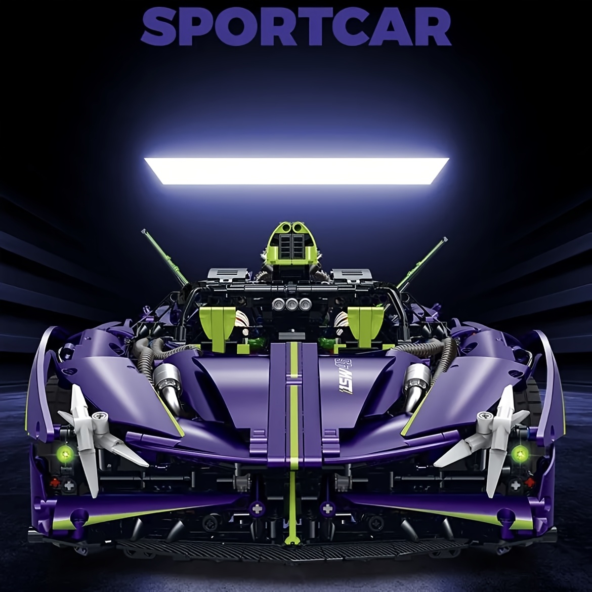 JMBricklayer Sports Car Building Block Set, Creative Supercar Adult Collectible Car Model, 1:8 Scale Classic Race Car Construction Toys, Toy Gifts For Teens Adults And Block Collectors (2183pcs)