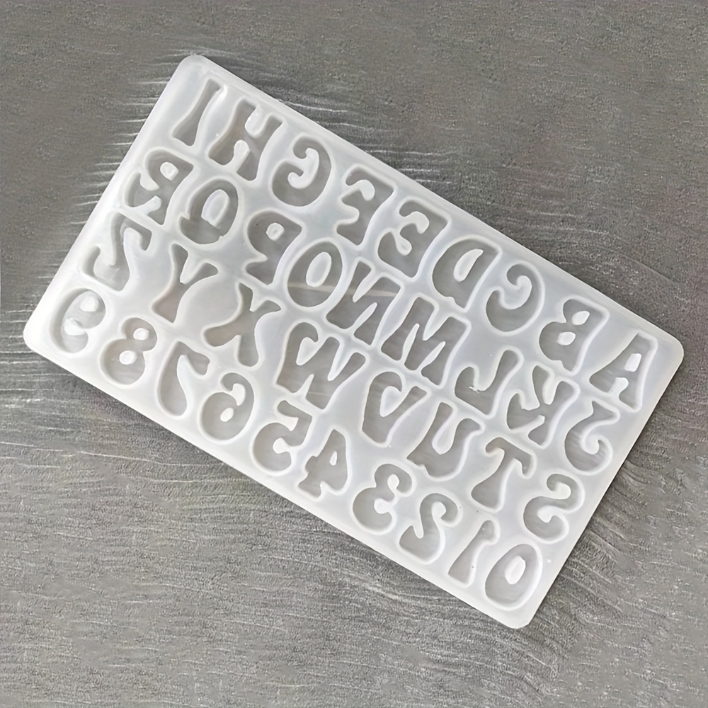 1pc English Letter Number Silicone Mold