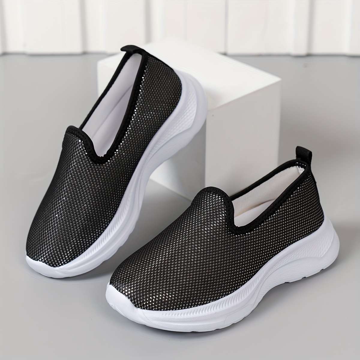 Zapatillas sin cordones para jóvenes y transpirable con de EVA,  zapatos casuales antideslizantes para niños y niñas, zapatos de