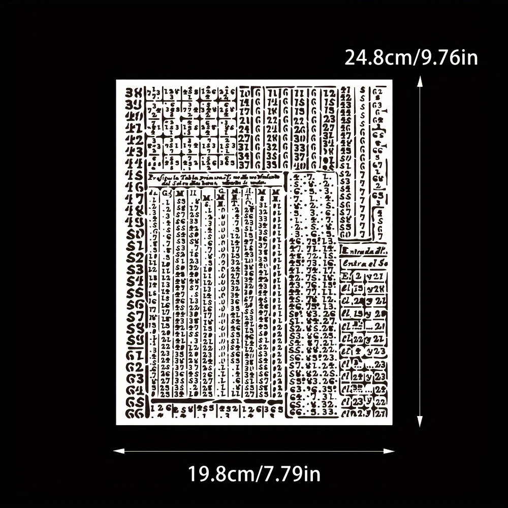 Image of 1pc Code Design Plastic Stencil For Diy Scrapbooking, Greeting Decoration, And Journaling Crafts - Reusable Template For Unique Backgrounds