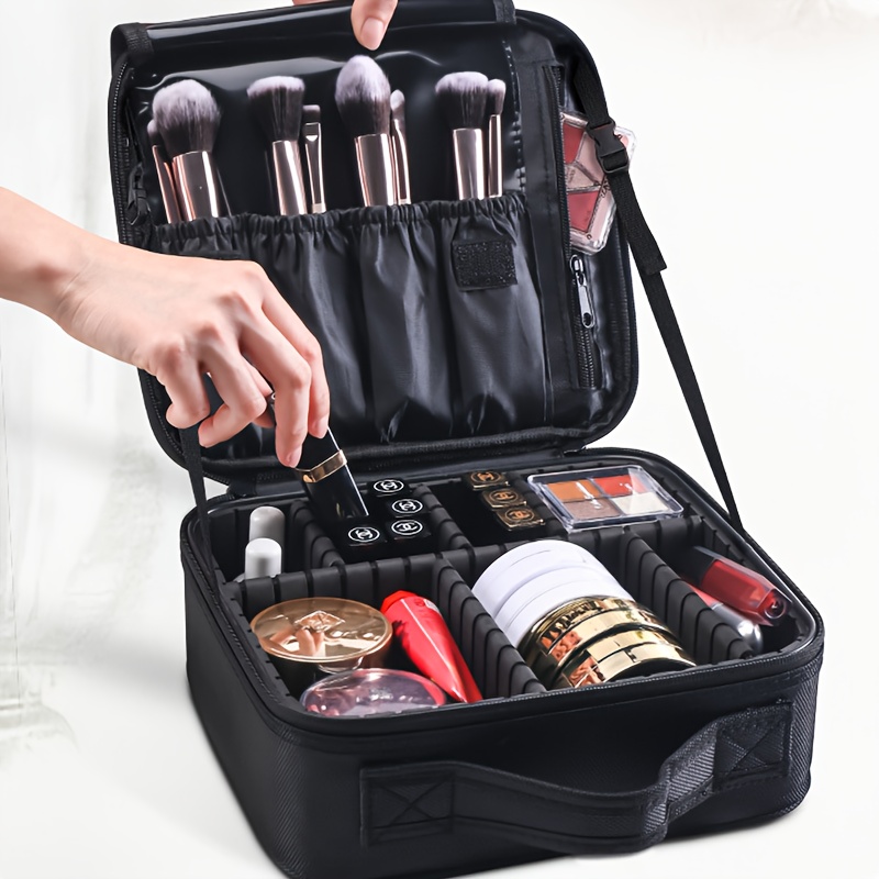 large capacity waterproof makeup organizer bag adjustable Temu