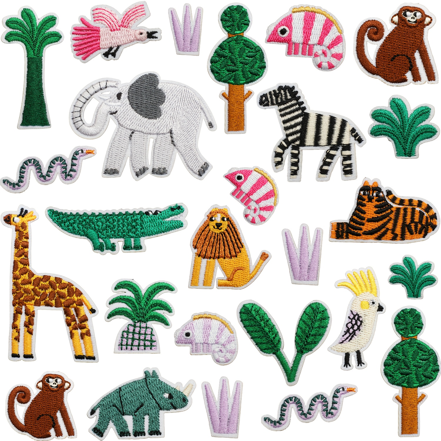 Image of Set Of 26 Fantasy Forest Iron-on Patches, Perfect For Sewing Clothing, Jackets, Jeans, Dresses, Backpacks, And Hats. Ideal For Craft Projects And As Gifts For Christmas And Valentine's Day