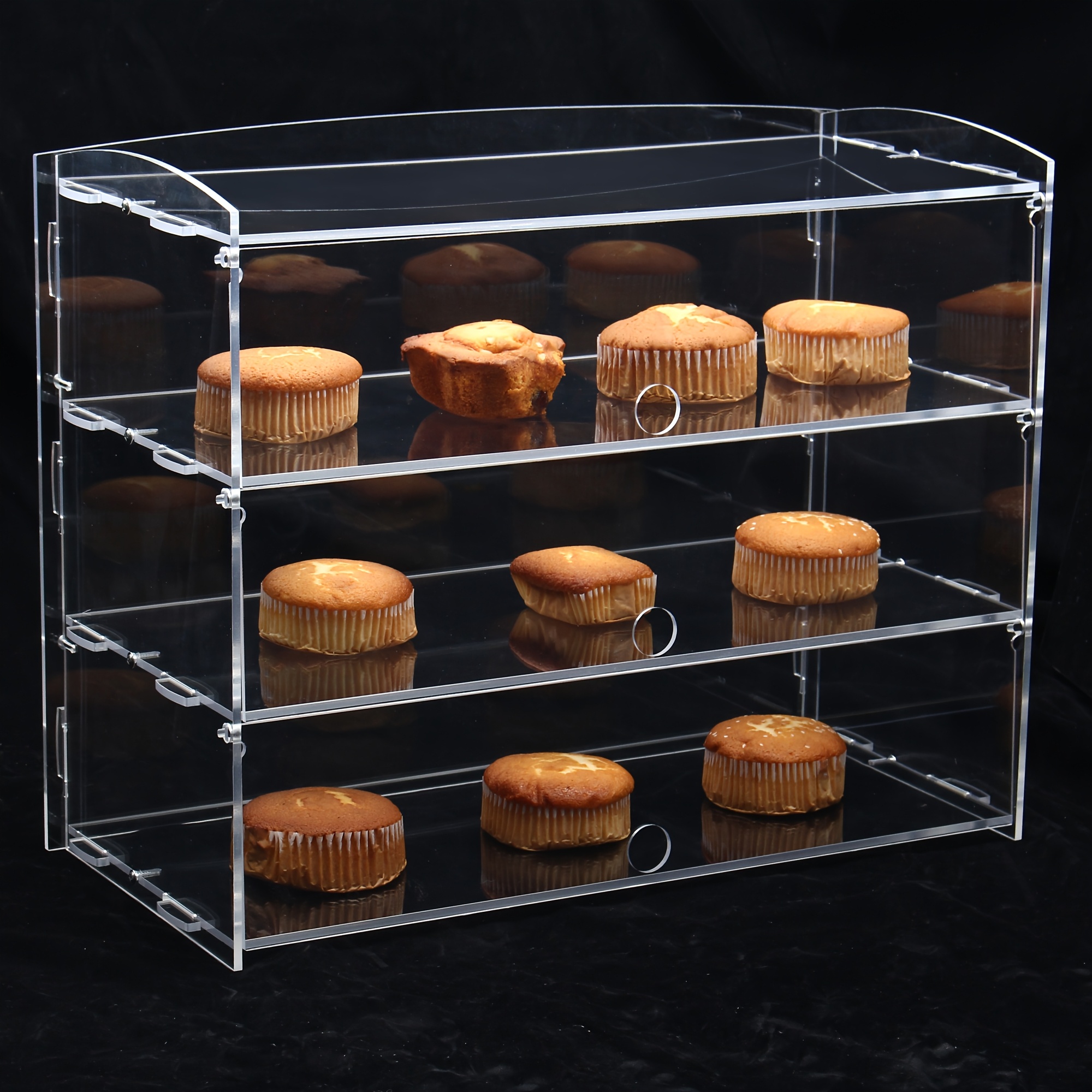 TEMU 3 Tier Acrylic Display Pastry Cabinet Cakes Donuts Cupcakes Pastries