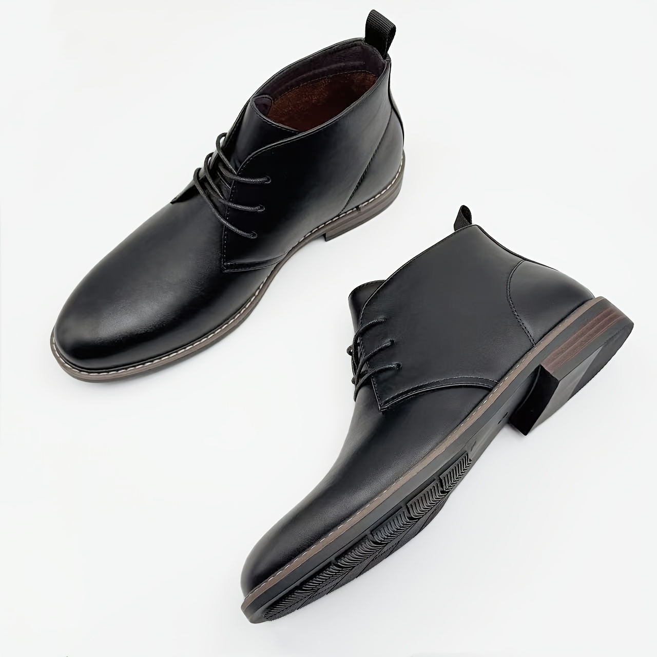 mens desert boots chukka ankle shoes lace derby casual boat Temu - Main Image