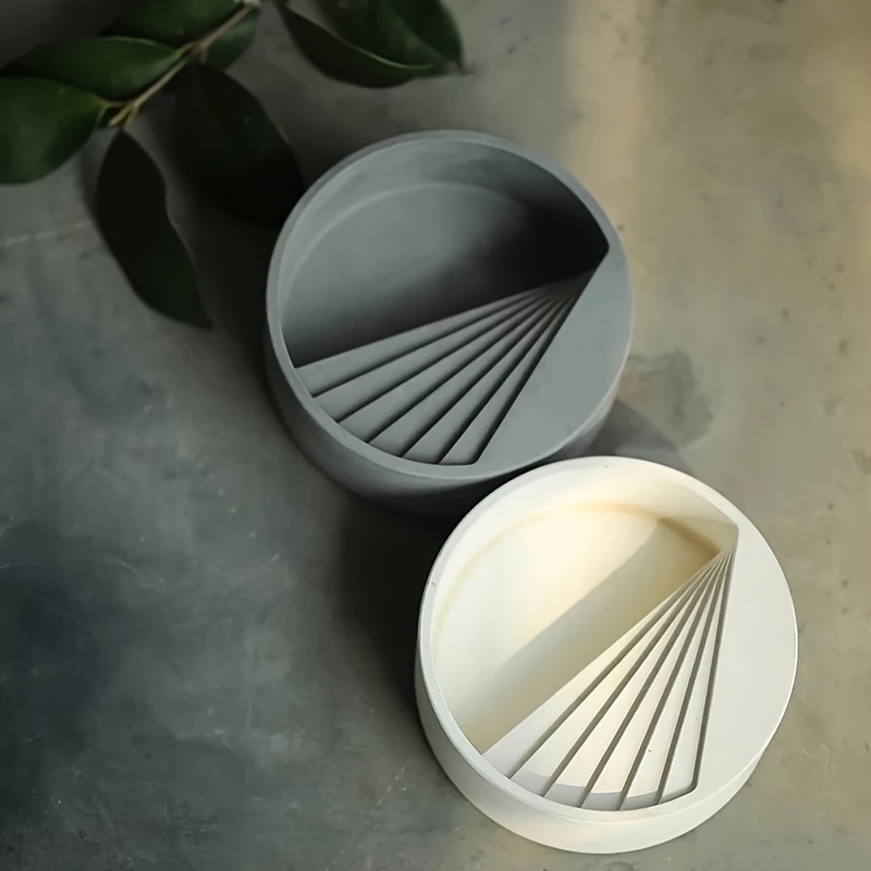 

Diy Concrete Planter Mold: Circular Staircase Shape, Silicone Material, Perfect For Resin Or Cement Casting