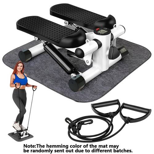 steppers for exercise at home mini stepper 330lb weight capacity stepper height adjustable mini stepper with band pneumatic stepper with random mat