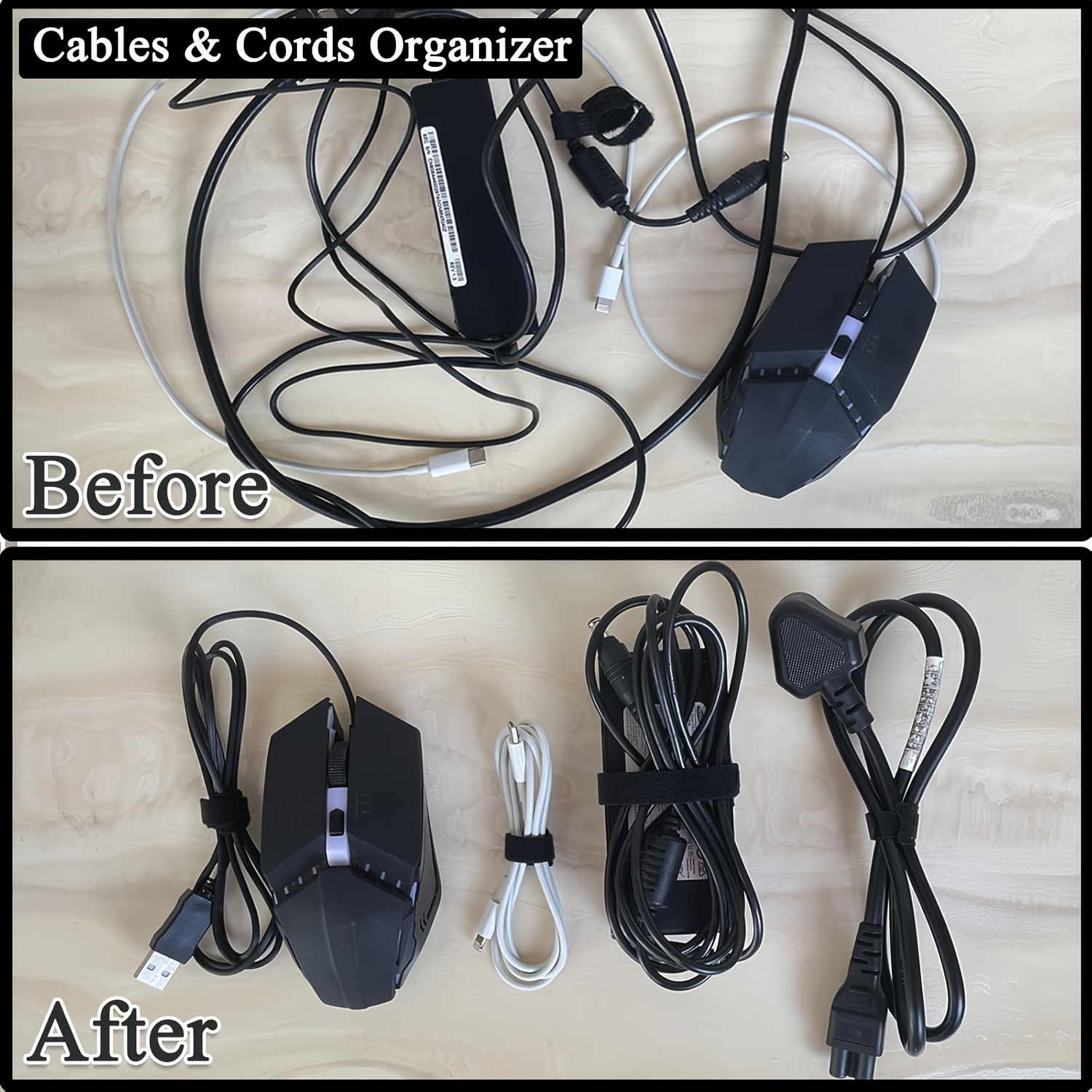 300pcs Reusable Cable Ties for Adjustable Cable Management