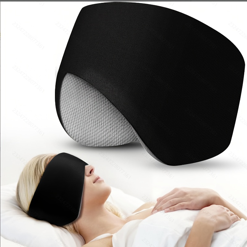 1pc Men's And Women's Eye And Ear Masks, Adjustable Straps, -one Sleep Special, Light-blocking, Eye Protection And Noise Reduction, Soft Double-sided Masks, Suitable For Side Sleepers (black)