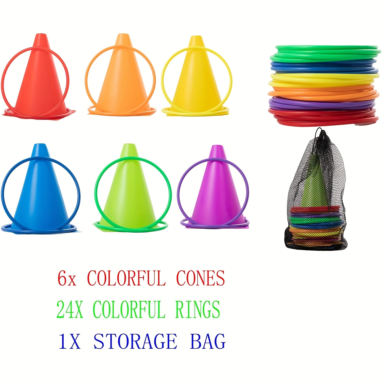 Classic Set - 31pcs Colorful Cones, Suitable For Party Decorations And Activities