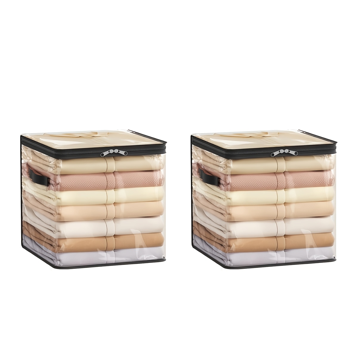 TEMU ./2 Stk. Transparente PVC-Aufbewahrungsbox für Zuhause, Aufbewahrungstasche für Steppdecken & Kleidung mit großem Fassungsvermögen,