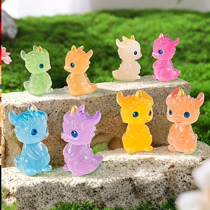 

10pcs -the- Statues - Resin Decor For Bathroom, Car Dashboard, Living Room & More - Christmas, Halloween, Easter & Outdoor Garden Dragon Decor