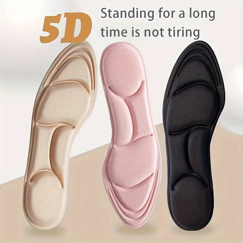 

1pair 5d Insoles Adjustable Wear-resistant Insoles, Women's Breathable Running Sports Insoles, Arch Support Insoles, Memory Foam Sole