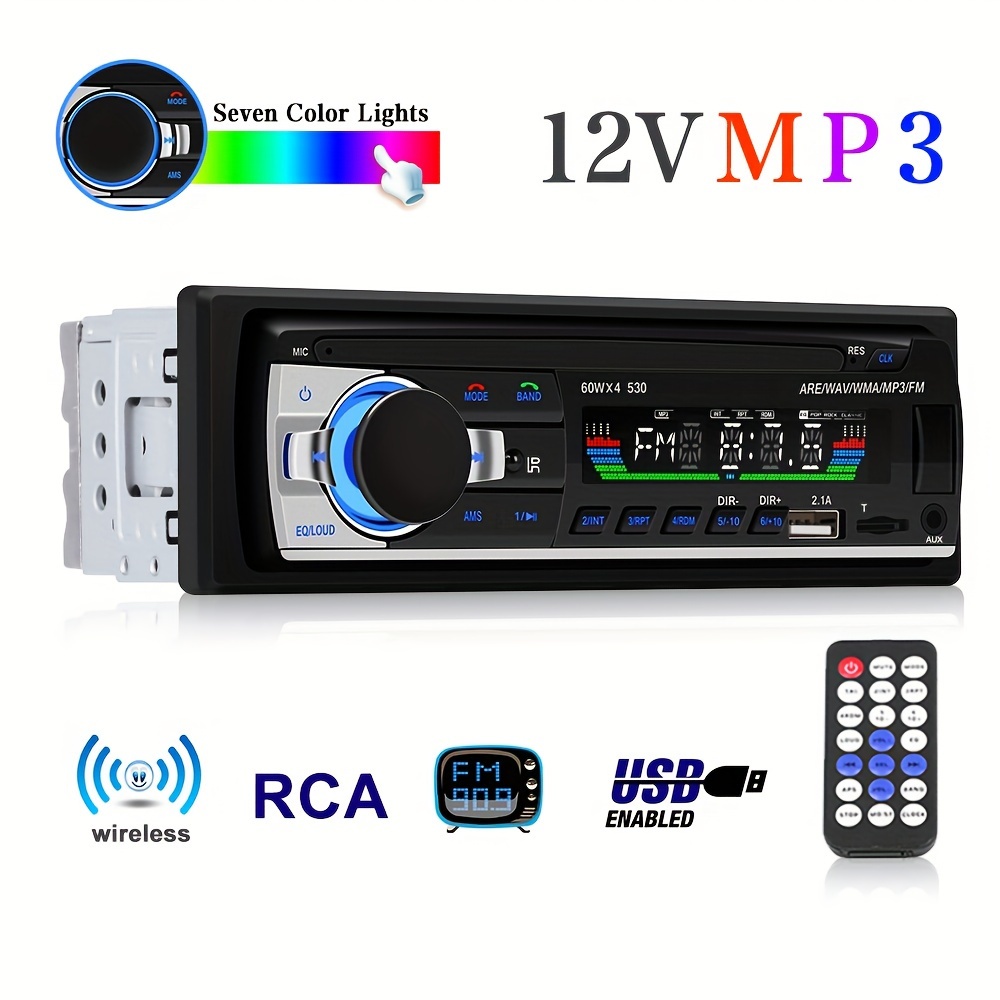 

Camecho 1din In-dash Car Radio Stereo Remote Control Digital Wireless Audio Music Stereo 12v Mp3 Usb/sd/aux-in