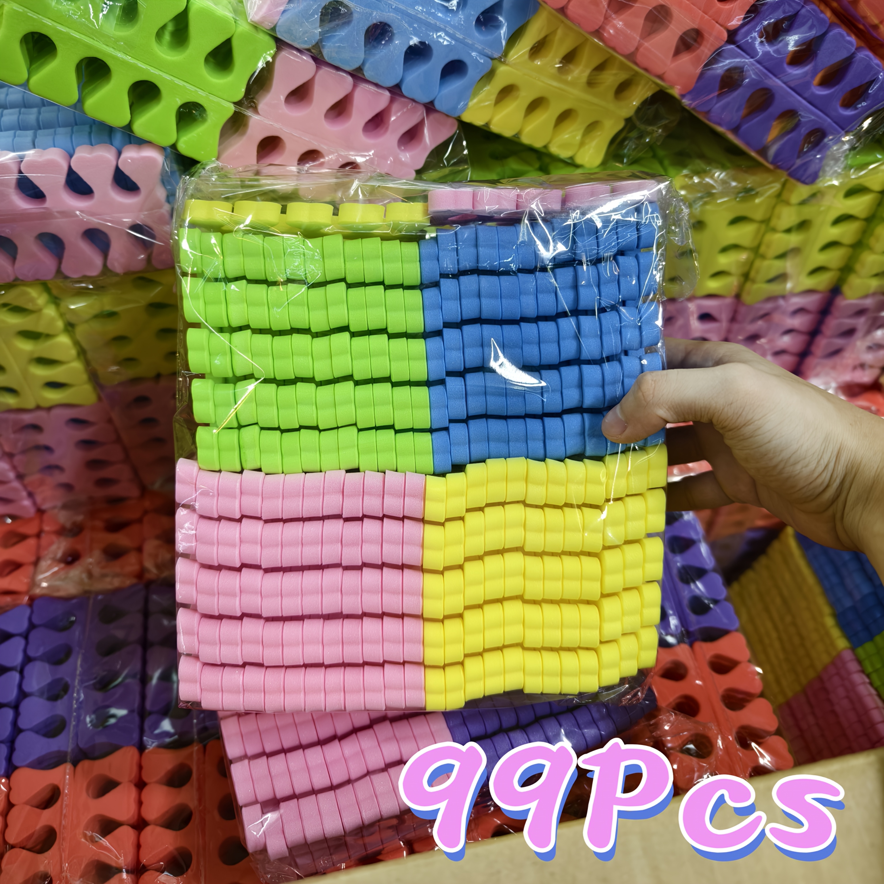TEMU 99 Pezzi Separatori in Spugna Morbida, Accessori Nail Art, Distanziatori , Cuscinetti per Unghie, Strumenti per Saloni Unghie, Separatori in
