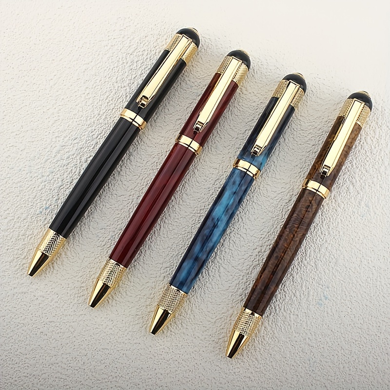 

Deluxe Metal 689 Ballpoint Pen Smooth Filled With Senior Lacquer With Golden Clip 4 Colors For Office Business School Ball Pen Gift