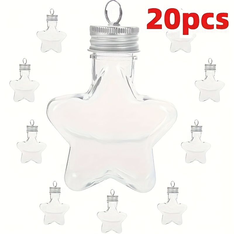 TEMU 20 pezzi di ornamenti natalizi festivi riempibili - Decorazioni pendenti a con tappi dorati, per decorazioni per feste natalizie, Natale e