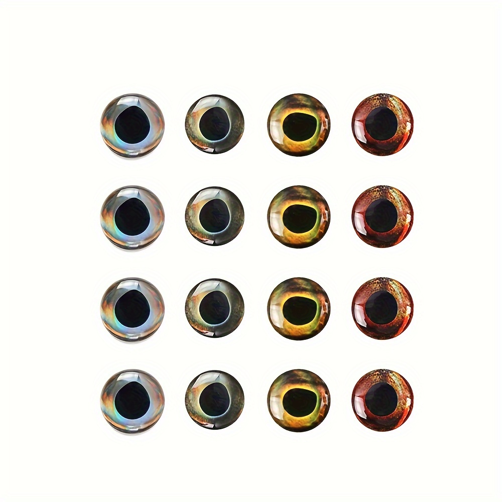 Mixed Colors 3d 4d Bionic Fish Eyes Realistic Oval Eyes - Temu Mauritius