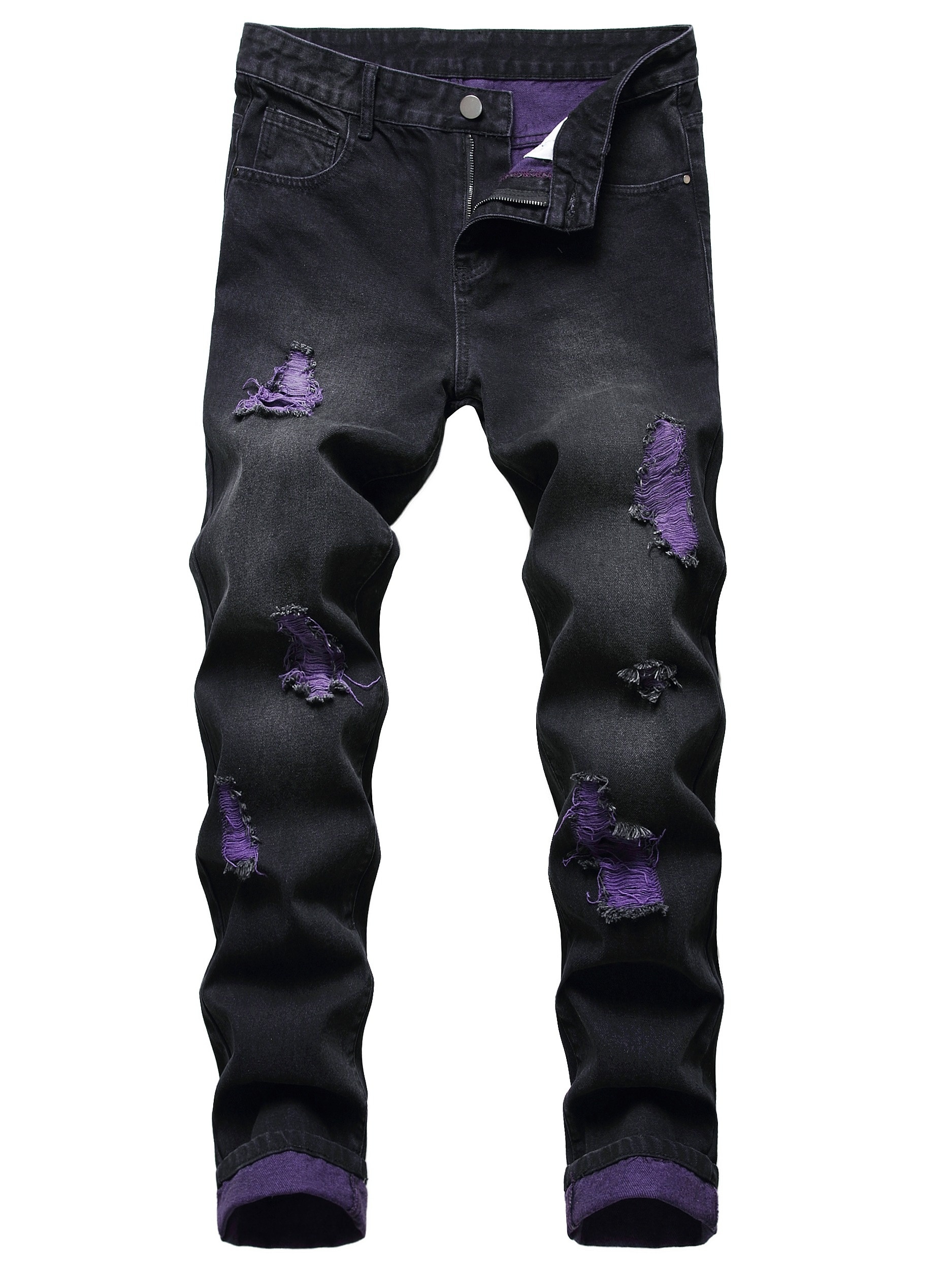 purple jeans men sold on Temu United States