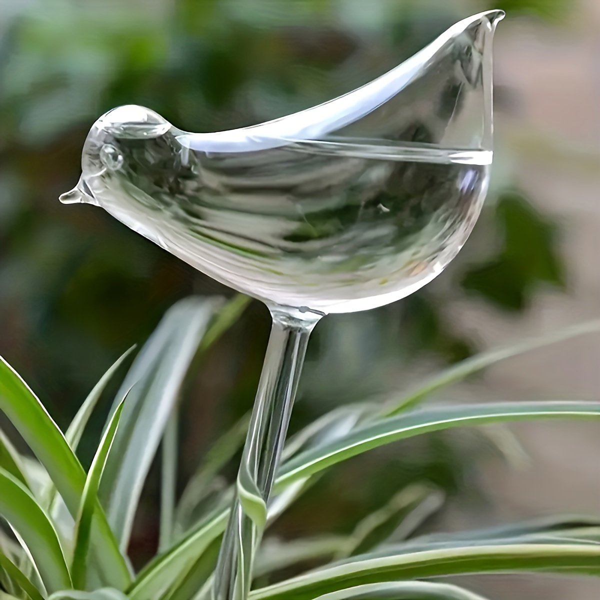 2pcs Large Bird-shaped Automatic Watering Devices - Transparent, Durable Plastic Drip Irrigation System For Indoor & Outdoor Plants, Ideal For Succulents &
