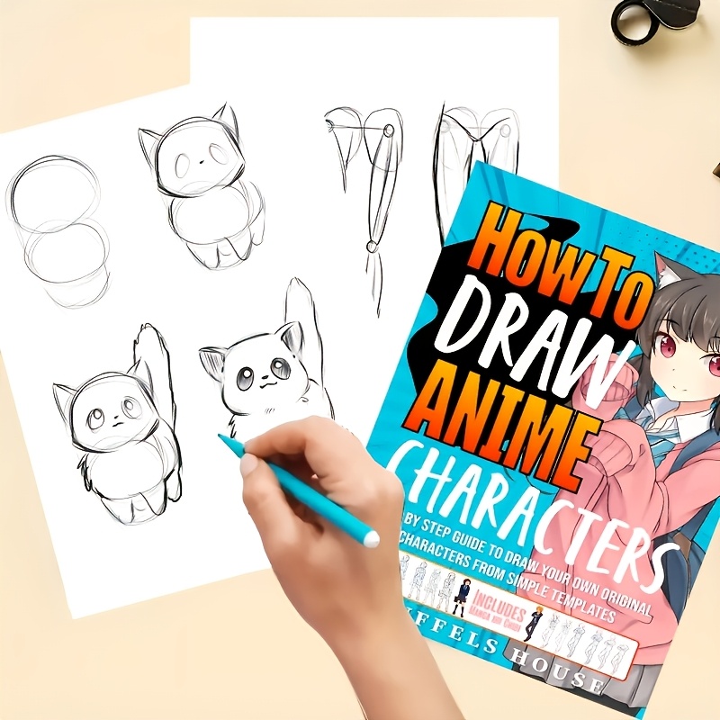 TEMU Comment dessiner des personnages d'anime | À partir de modèles simples, guide par pour dessiner vos propres personnages originaux