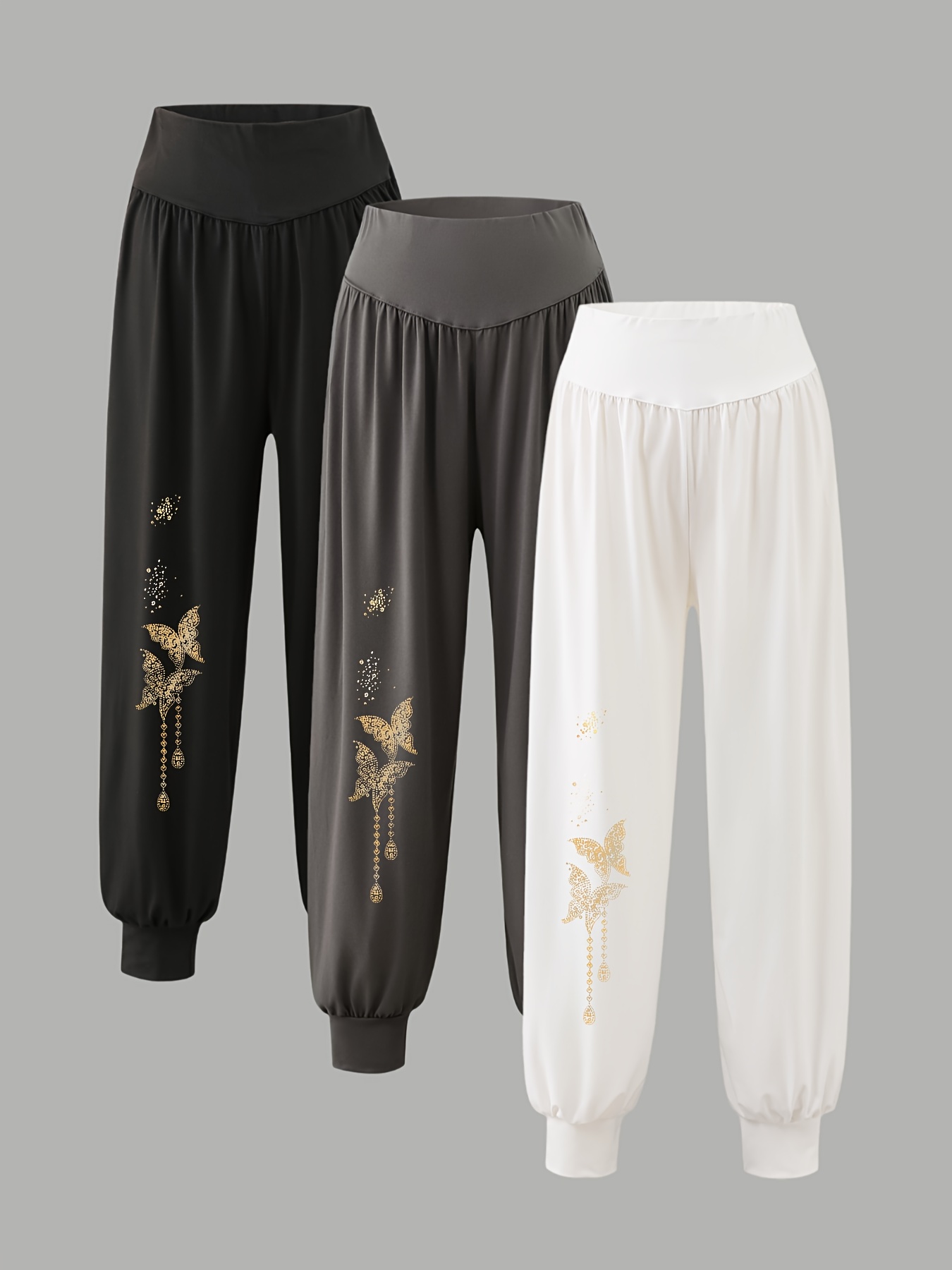 3-Pack Women's Casual Harem Pants for All Seasons