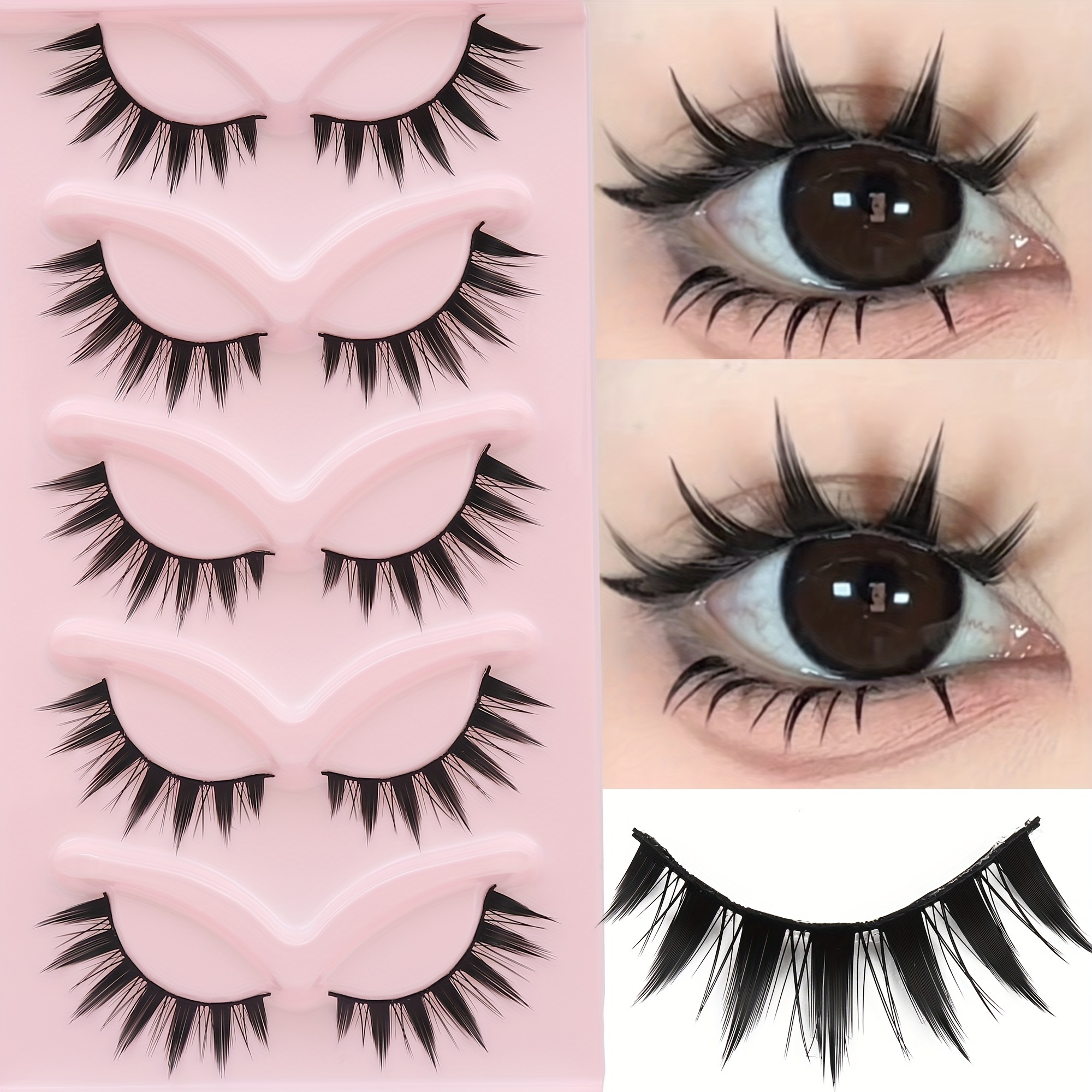 Cartoon Eyelashes, Multi-layered Natural Cross Thick False Eyelashes, Beautiful And Fashionable Professional Lashes Are Essential Cosmetics For Festive Stage Parties