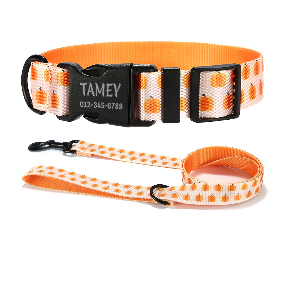 Adjustable Fruit Themed Pet Collar with Custom Name