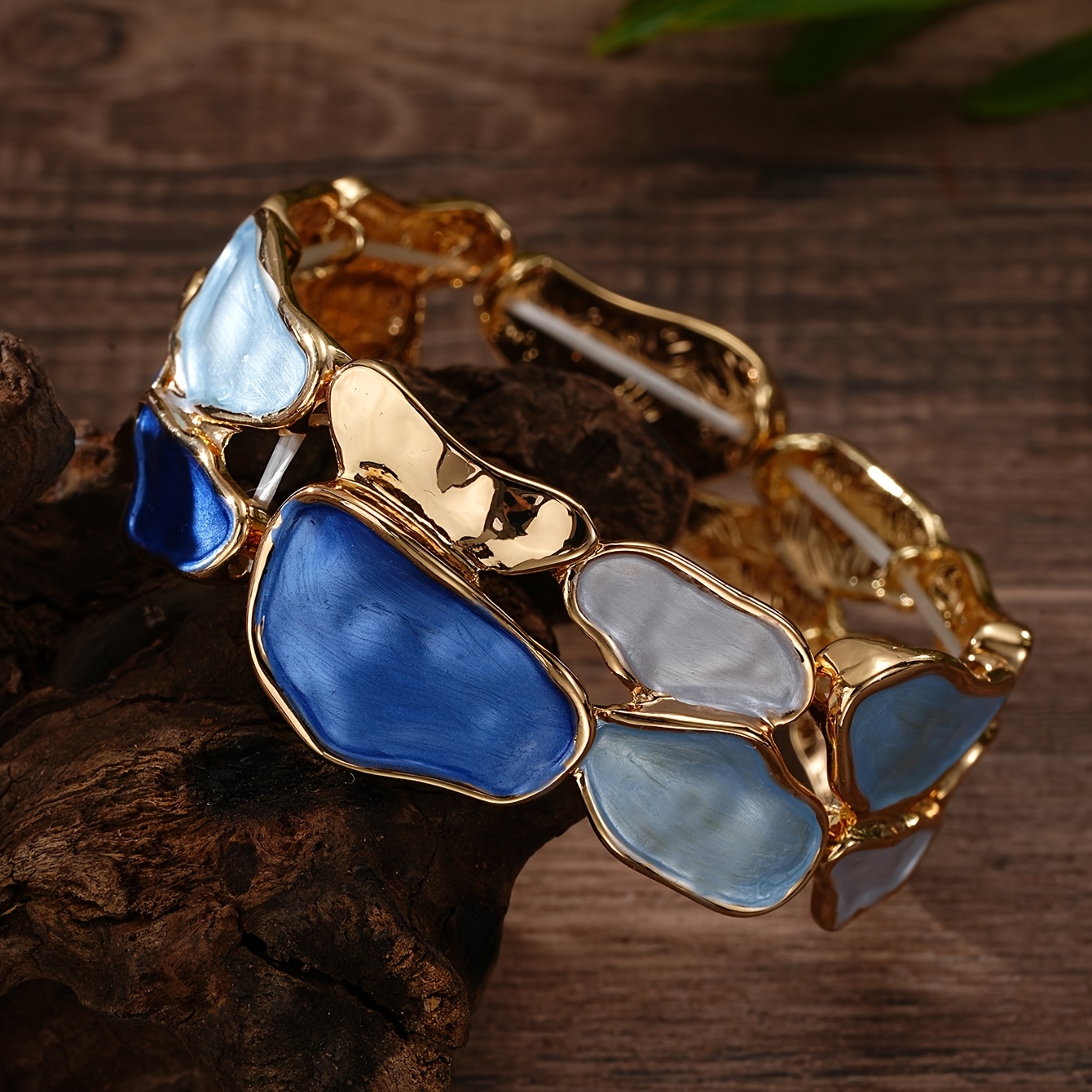 Women's Golden Boho Geometric Enamel Bracelet