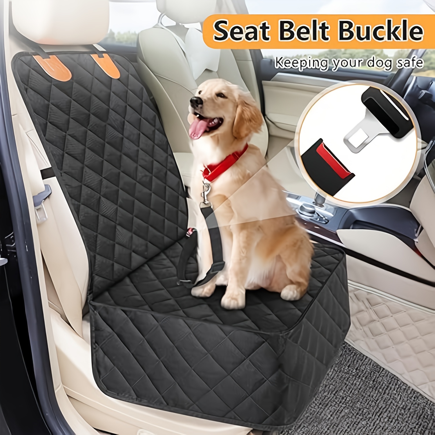 

Universal Fit Dog Seat Cover: Waterproof, Non-slip, Durable For Small To Medium Dogs - Suitable For Suvs, Trucks, And Cars