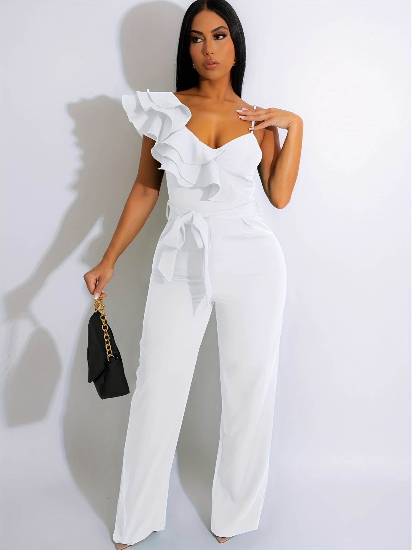 all white jumpsuit sold on Temu United States