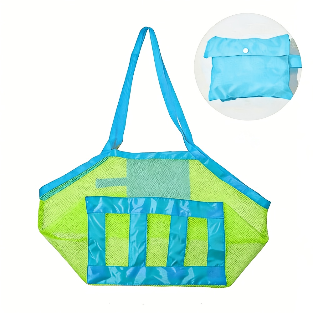 E-shop ./2 Stk. Große Strandtasche mit Netz und Schultergurt, sowie Aufbewahrungstasche, hergestellt aus strapazierfähigem Material, sanddicht und