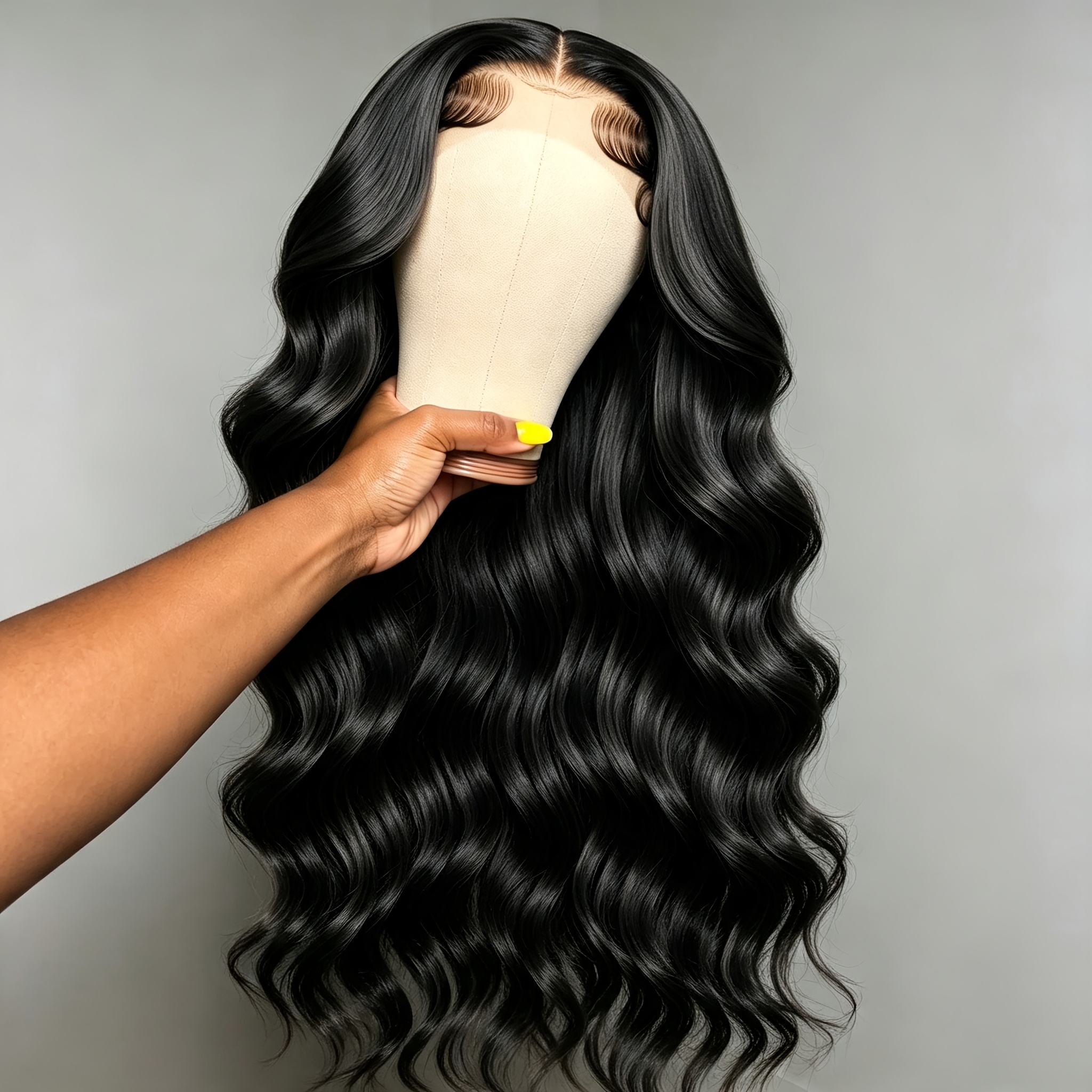 TEMU Glueless Hd Lace Front Wig Human Hair Suitable For , 4x4 Hd Lace Closure With Knots & Pre- Baby Hair, Body Wave Wig For Men, Hair Density For