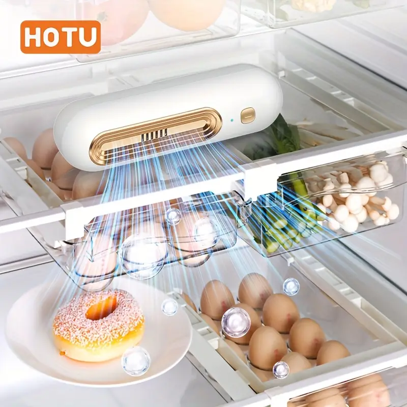 purificador de ar portátil para remoção de em geladeiras, com carregamento usb - eliminador de odor doméstico e profissional, neutralização eficiente sem químicos, ideal para casa, escritório ou de pets detalhes 1