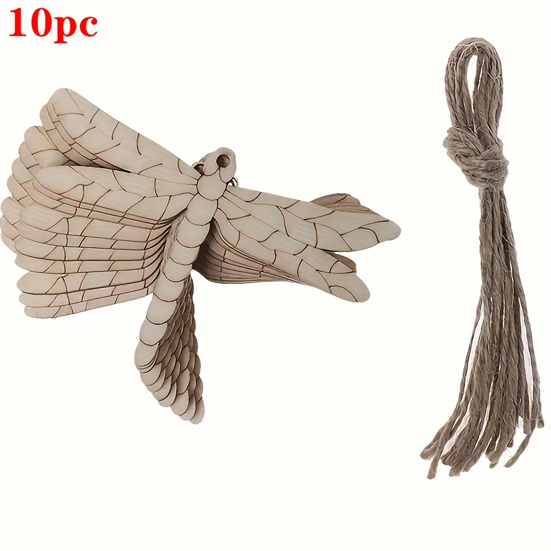 

10pcs Wooden For Diy Crafts - Hanging Ornaments , For , Weddings & Birthdays